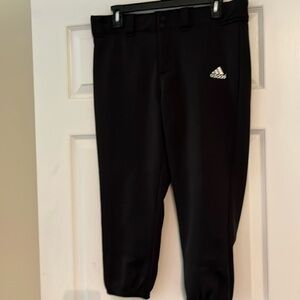 Adidas Black Softball pants, size medium